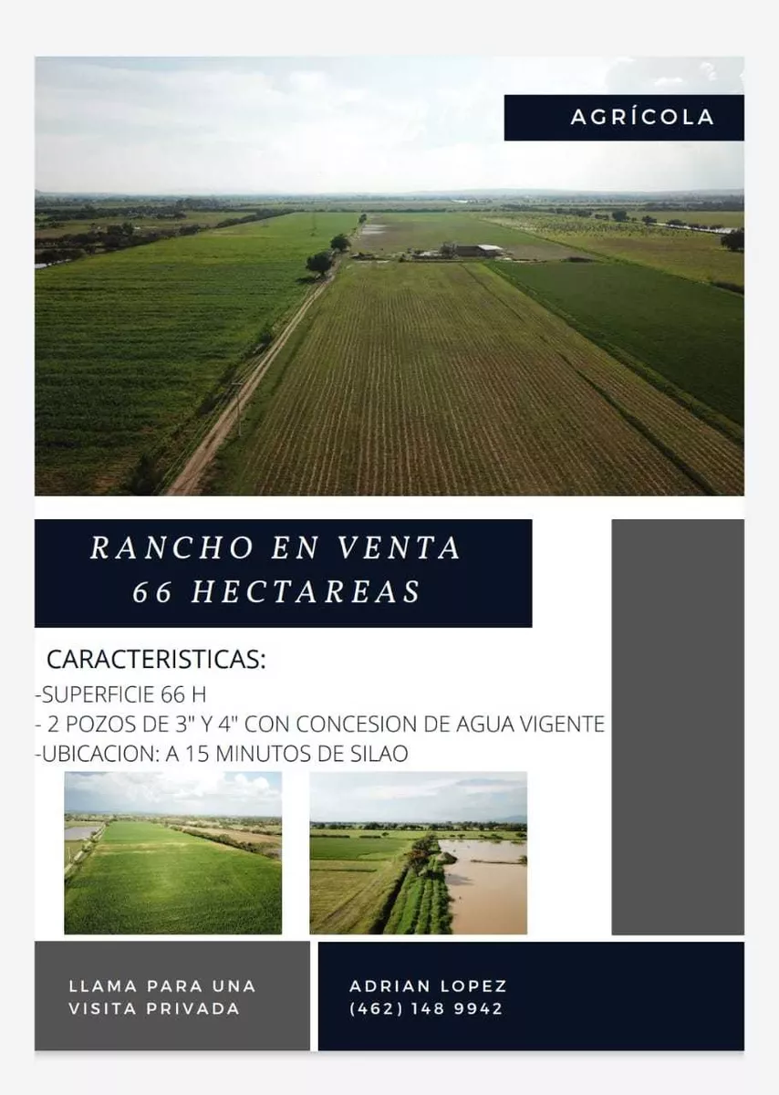 Rancho En Venta 66 Hectareas Con 2 Pozos De Agua
