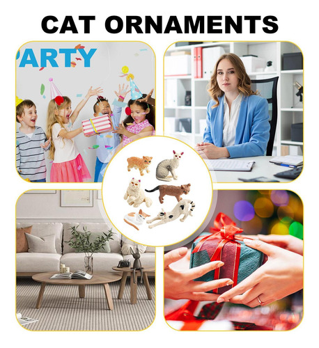 Figura De Gato Pequeña Juego De Figuras De Gato Juguetes Edu