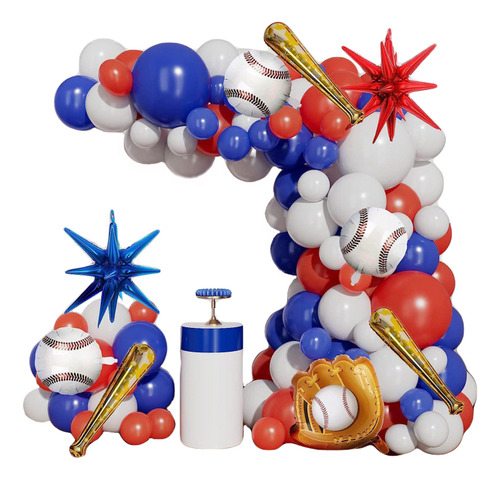 Arcos De Globos De Béisbol Decoracion Para Fiesta Cumpleaños