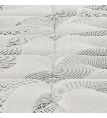 Colchón Queen Size De Resortes Lotus América 41cm Medio Color Beige