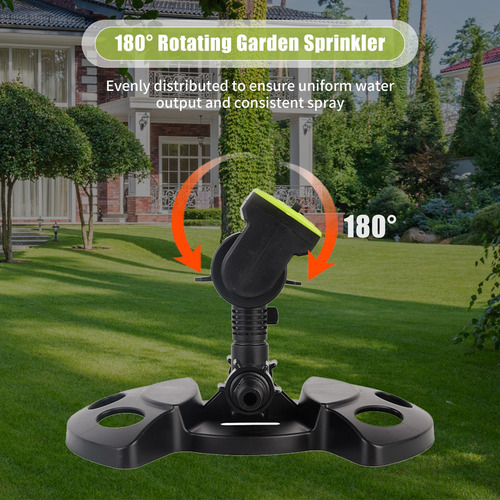 Aspersor De Jardín Giratorio De 180°, Cobertura Grande Ajust