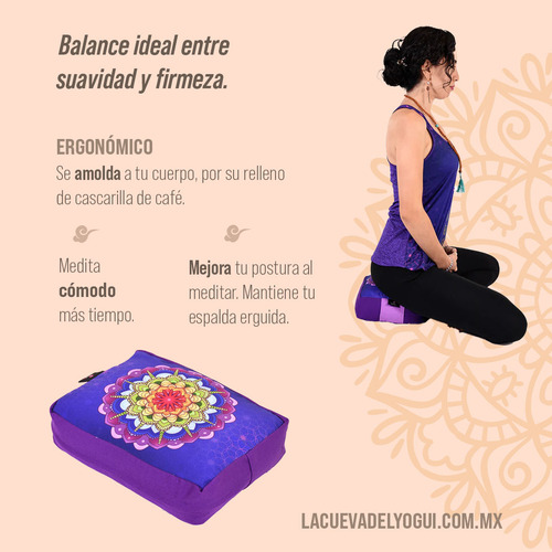 Cudegui Zafu Cojín De Meditación De Viaje Modelo Chakras