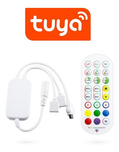 Imagen 1 de 7 de Controladora Wifi + Control Para Tira Led Tuya Smart