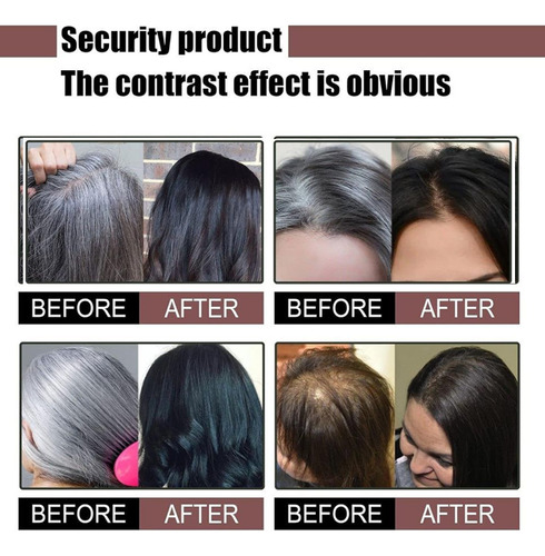 Champús Instantáneos Para Teñir El Cabello Castaño Y Negro,