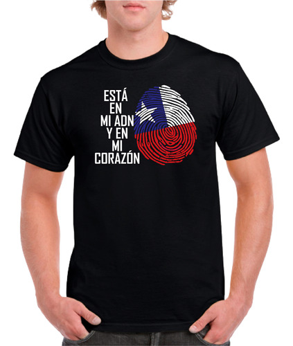 Polera Hombre Estampado Fiestas Patrias A D N Chileno