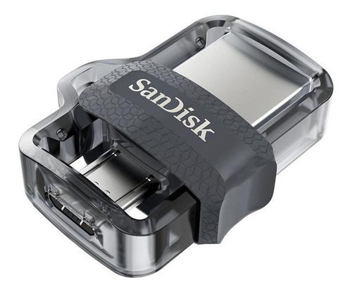 Memoria USB SanDisk Ultra Dual m3.0 16GB 3.0 negro y transparente