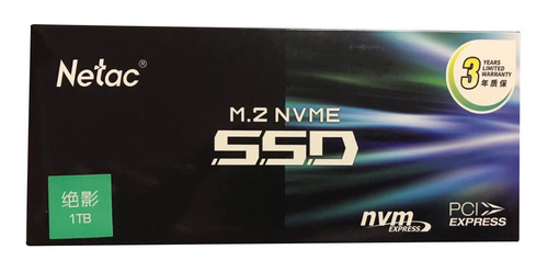 Ssd Netac 1 Tb , M2 Nvme Pci , Gen X 4 , Pró Gamer, Garantia
