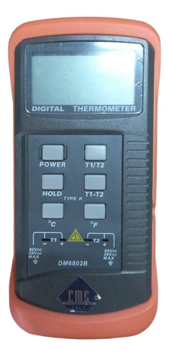 Termómetro Digital C/termopar Tipo K Cms Metrology Dm6802b