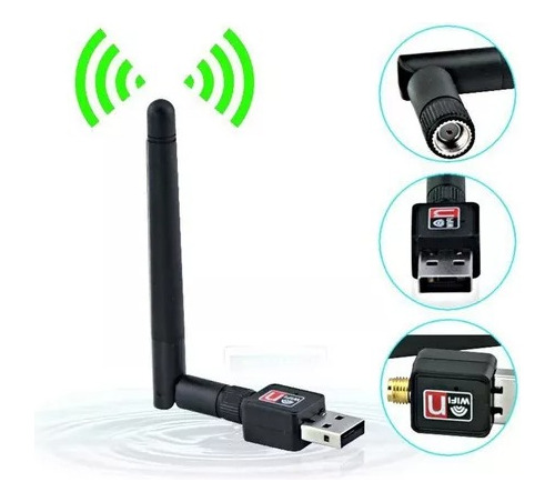 Adaptador Wifi Usb 900mbps Antena 802.iin 802-1 Wireless