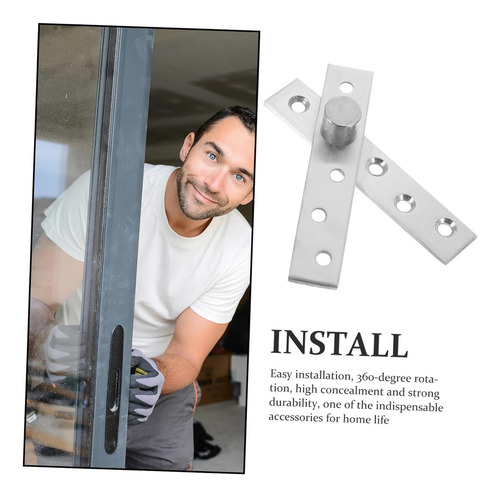3 Bisagras Ocultas Para Puerta Giratoria De Madera De 360 Gr