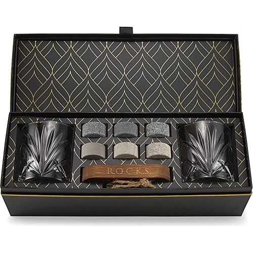 Whiskey Chilling Stones Gift Set - 6 Handcrafted Premium Gra