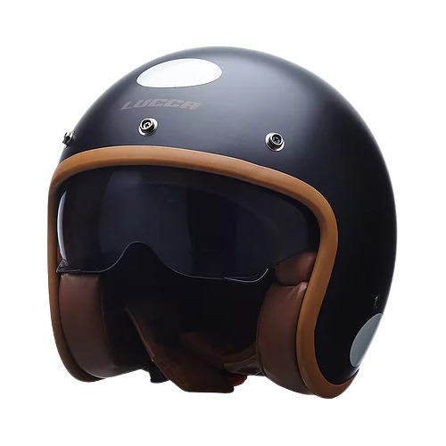 Capacete Lucca Sublime Blackout Brown + Viseira Solar +bolha