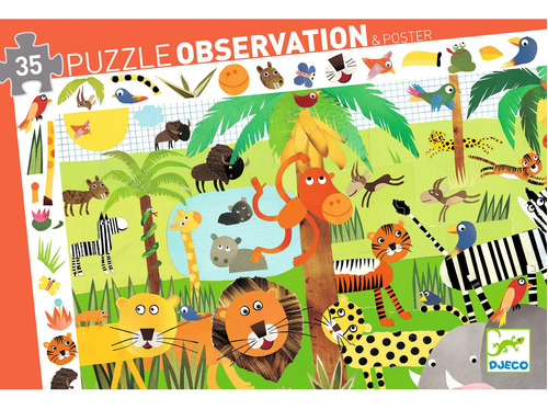 Puzzle Observation & Poster- 35 Piezas - Djeco - Dj07590