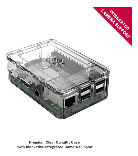 Raspberry Pi 3 B+ (b Plus) Con Carcasa Premium Transparente