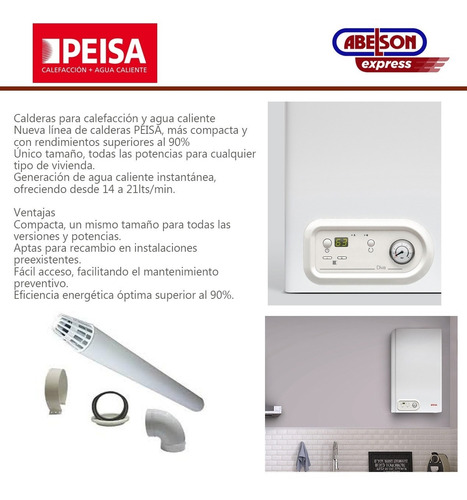 Caldera Peisa Diva Duo 24 Ds Tiro Forzado Gas Natural