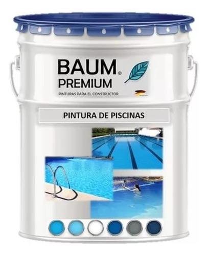 Pintura Piscina Baum- Color Azul Tahiti Formato Tineta 4gal