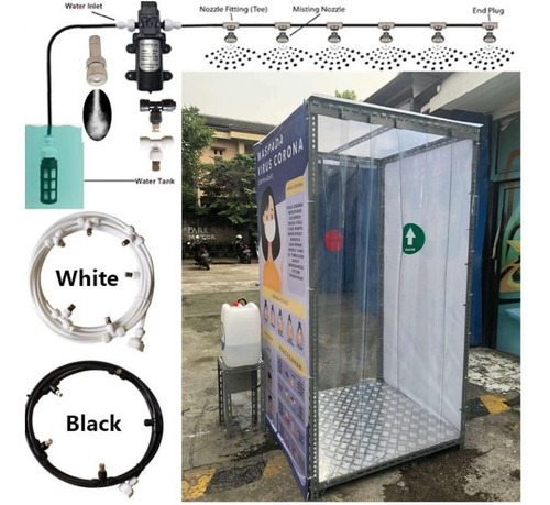 Kit Arco Cabina Sanitizante Nebulizador Aspersor Con Sensor