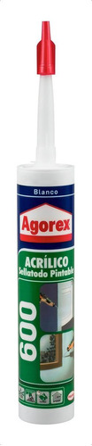 Sellante Profesional Acrilico Agorex 600 Blanco 300ml