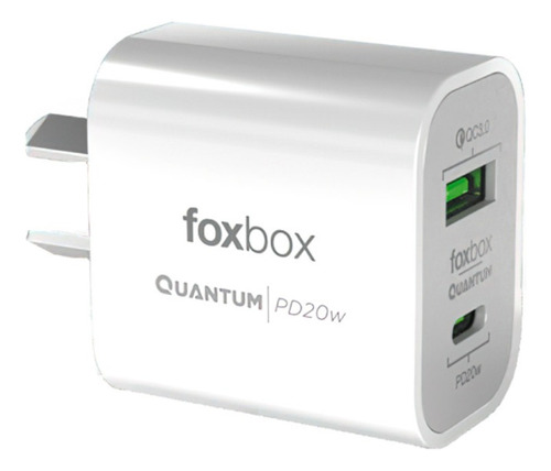 Cargador Pared Foxbox Volt Quantum 20w 2 Puertos