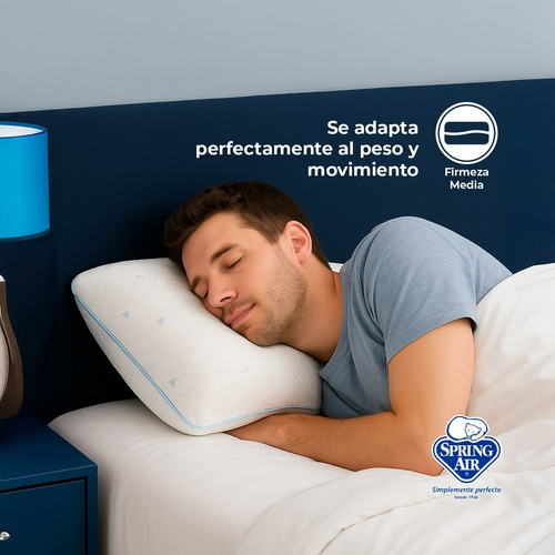 Almohada Cool-sleep Spring Air Memory Foam Transpirable Blancos