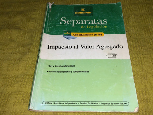 Separatas De Legislacion Impuesto Al Valor Agregado- Errepar