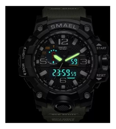 Relógio Masculino Tático/militar Smael Verde Exército.