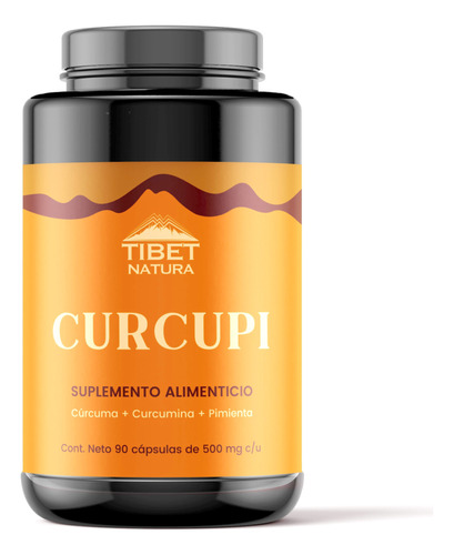 Cúrcuma Curcumina Pimienta 90 Capsulas Tibet Curcupi