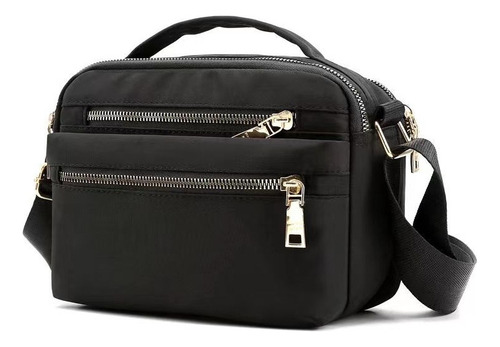 - Bolso Bandolera Con MĂșltiples Cremalleras Para Mujer