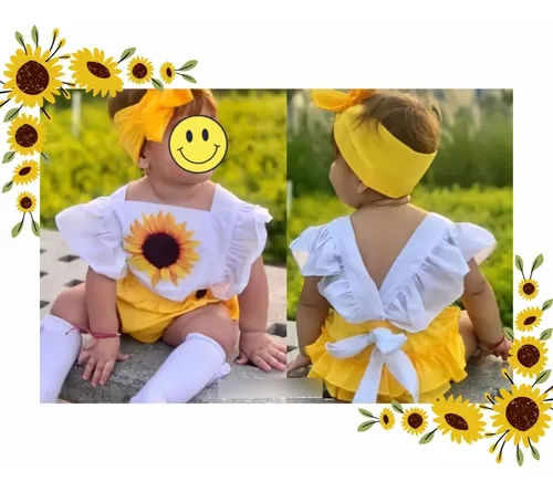 Bebe vestida de girasol sale