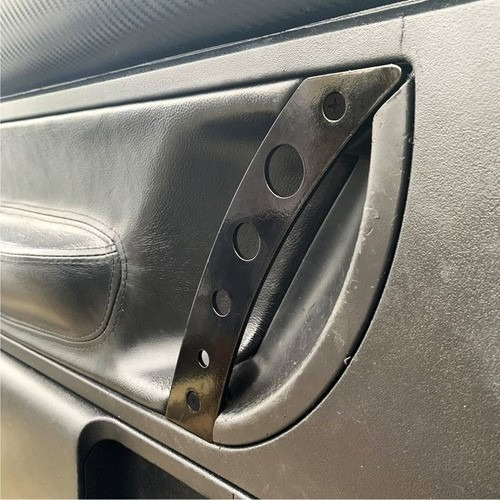 Puxador De Porta New Beetle Aço E Pintura Epóxi Preto/cinza