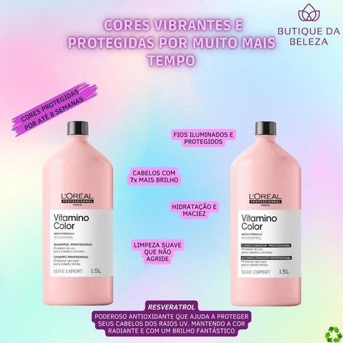 Kit Profissional Shampoo E Condicionador Loreal Vitamino