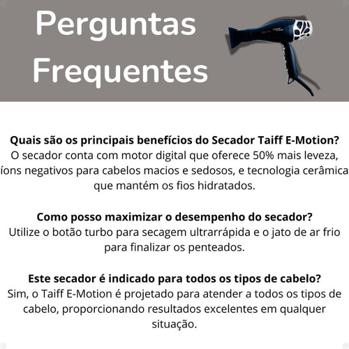 Secador Taiff E-motion 2500w 220v