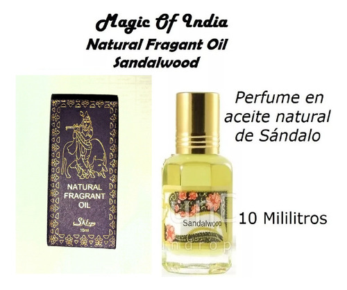Perfume Sandalo Aceite En Frasco 10 Ml Magic Of India