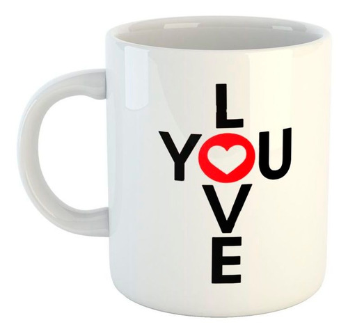 Taza De Ceramica Frase Love You Te Amo Corazon Amor Dia M1