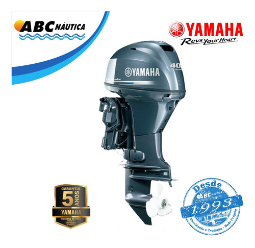 Motor De Popa Yamaha 40hp 4t - Comando A Distancia