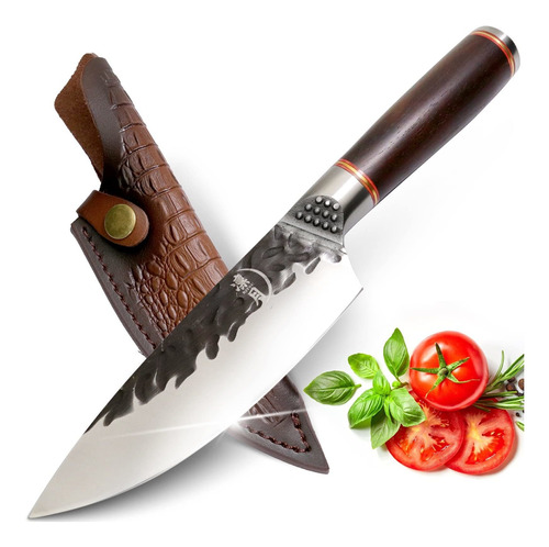 Cuchillo De Cocinero De 5 Pulgadas, Pelar Forjado A Mano Bwb