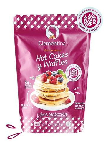 Imagen 1 de 4 de Harina Sin Gluten Para Waffles/hotcakes Clementina