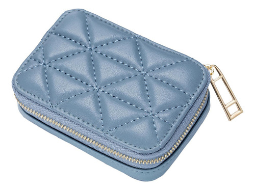 Estojo De Batom Para Maquiagem Com Espelho, Bolsa Azul