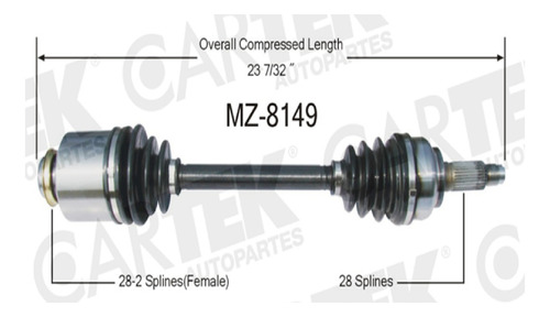 Flecha Delantera Derecha Mazda 3 05-13 Completa Ck