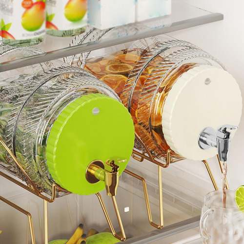 3.5l Dispensador De Bebidas Heladas Jugo Con Soporte Verde
