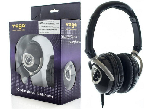 Fone De Ouvido Yoga Cd-450 On-ear Stereo Headphones Shop Gui Cor Preto