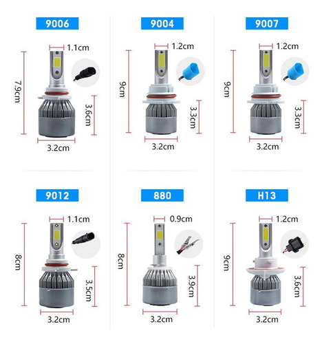 Para 9005 H11 Blanco Kit Faros Led Luz Alta Y Baja Para