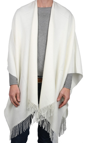 Ruana Poncho Mantón Pashmina Hombre Espigas Bien Amplio