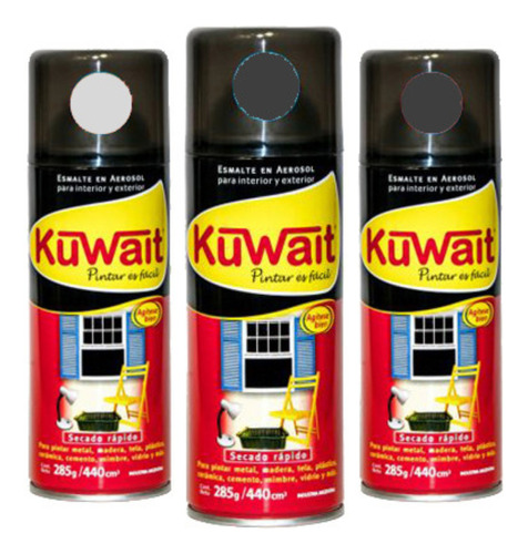 Aerosol Kuwait Alta Temperatura Negro Aluminio  240cc