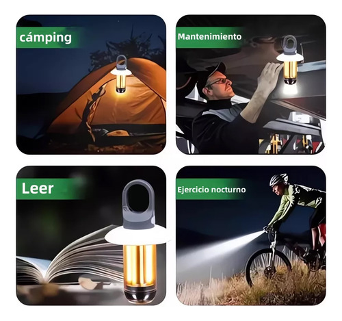 Luz Cálida 225lm Led Retro Lámpara Camping Usb Recargable