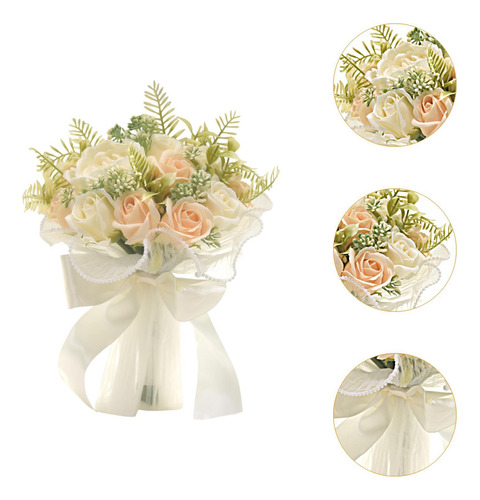 Bouquets De Jabón De Boda Para La Novia Rosa Color B