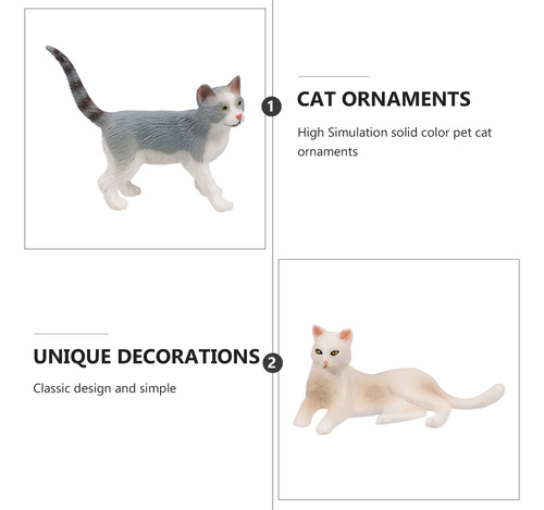 3 Piezas De Figuras De Gatos, Juguetes De Simulación De Pers