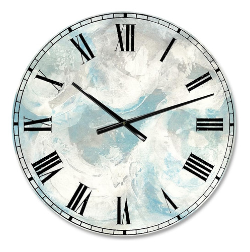 Designq 'pale Blue Shade Iv' Reloj De Pared Costero Para El 