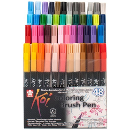 Sakura Koi - Set 48 Marcadores Coloring Brush Pens