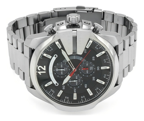 Relógio Diesel Mega Chief Masculino Prata Dz4308 P2sx